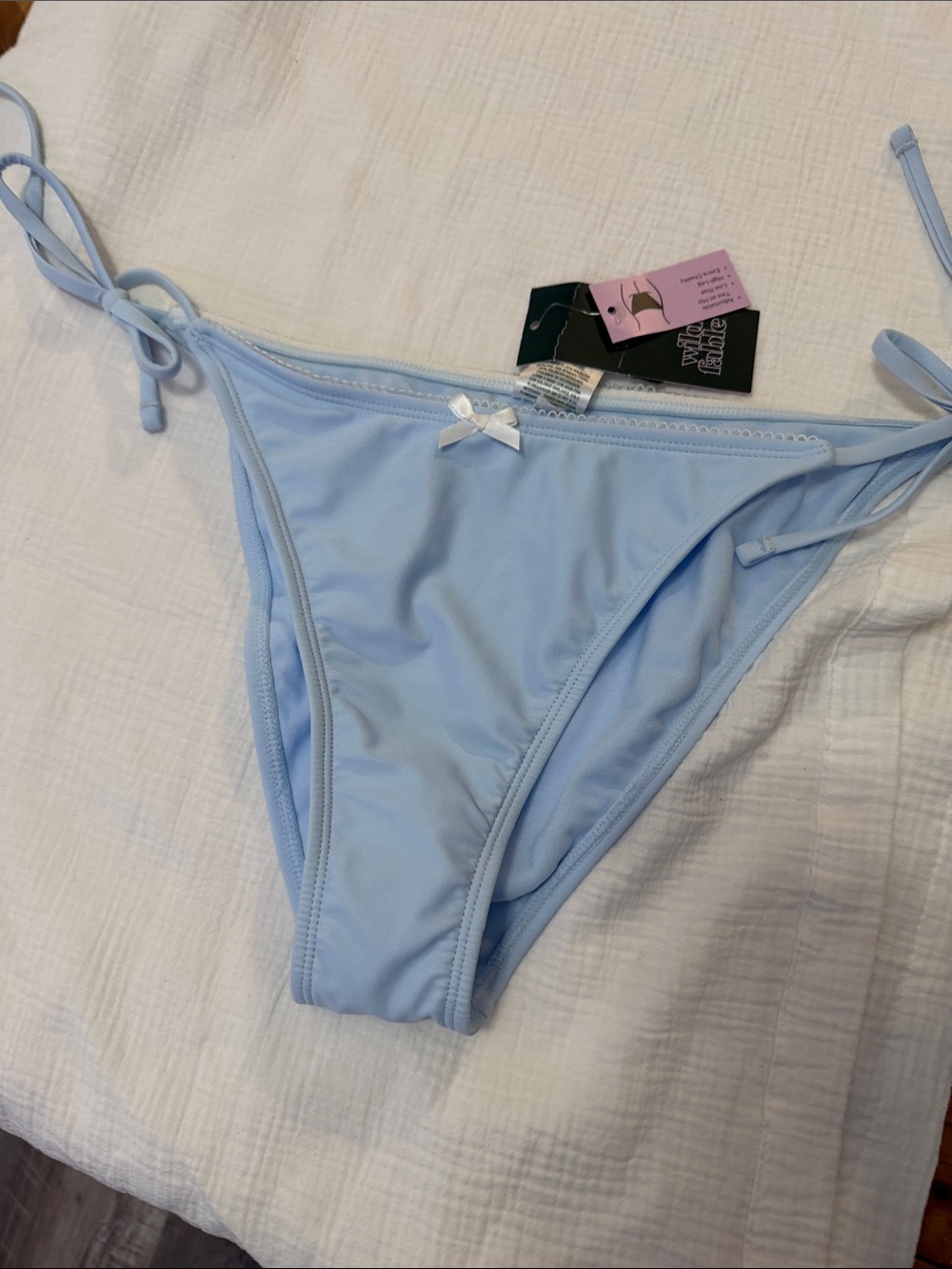 wild fable Light Blue Tie-Side Bikini Bottom